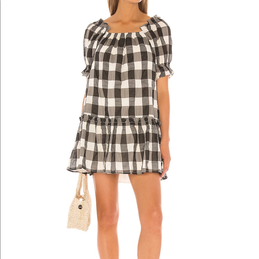 Tularosa black and cream shift dress